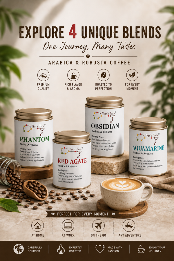 4 Coffee Flavors Set